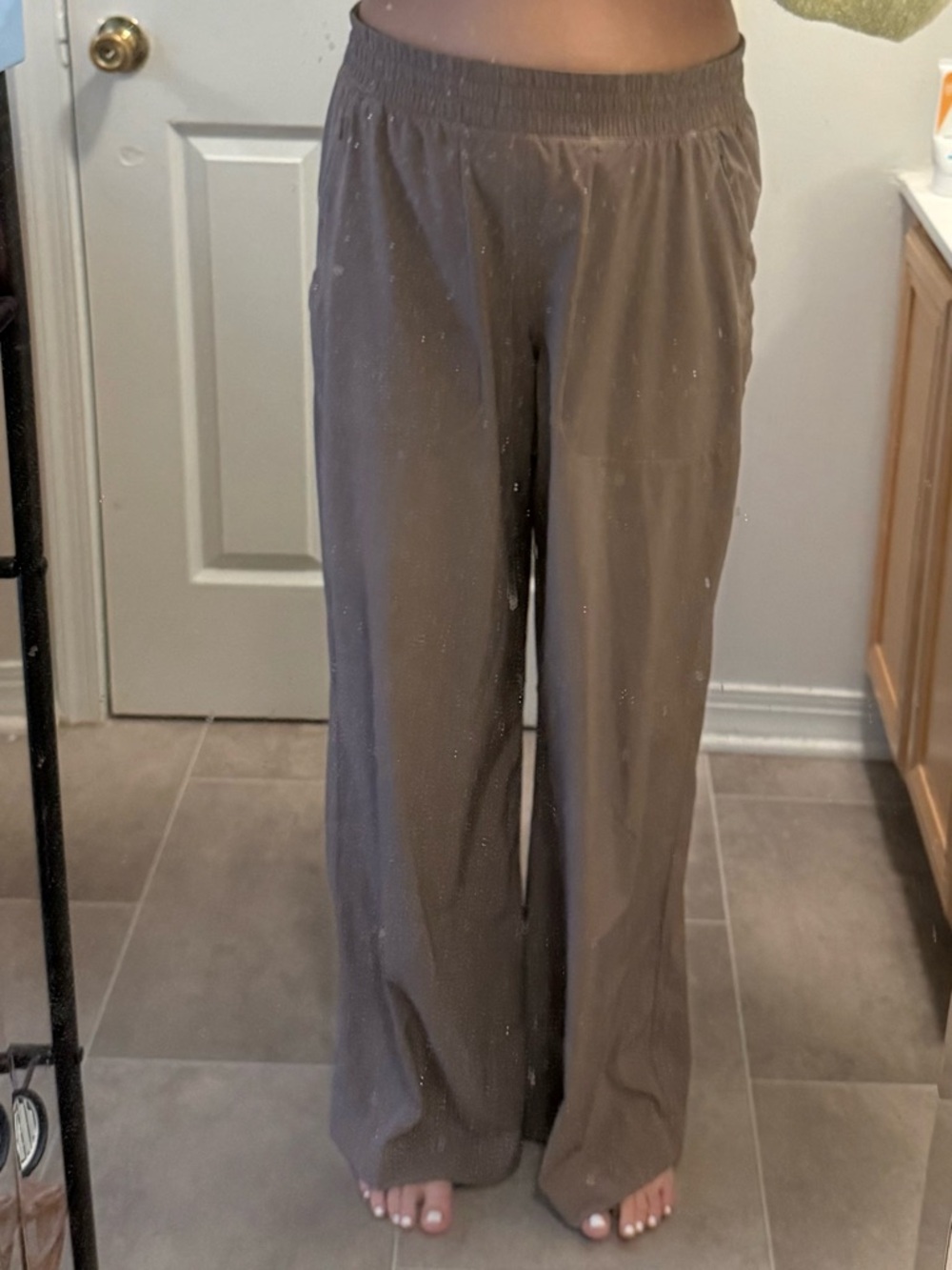 lululemon athletica Brown Wide-Leg Lounge Pants